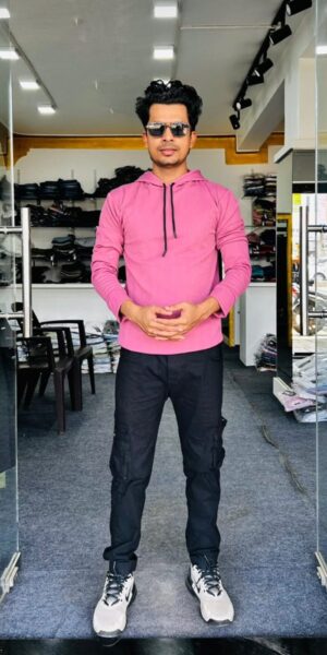 Dark Pink Hoodie - L