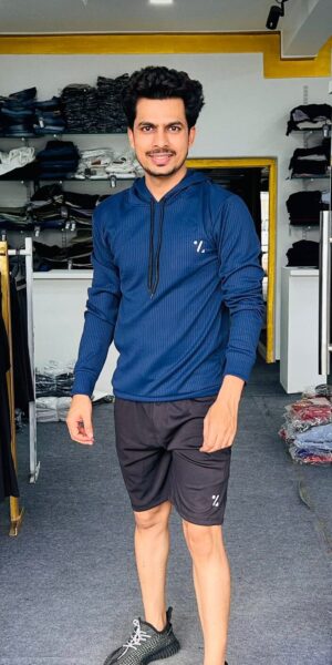 Navy Blue Hoodie - L